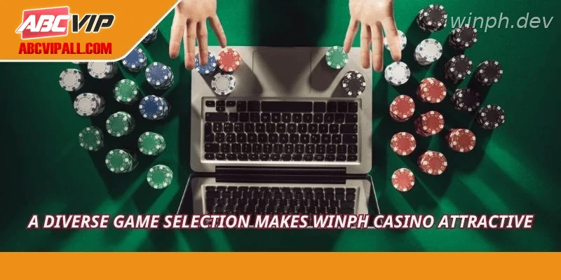A diverse game selection makes WINPH Casino attractive