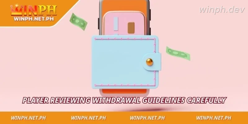 Player reviewing withdrawal guidelines carefully