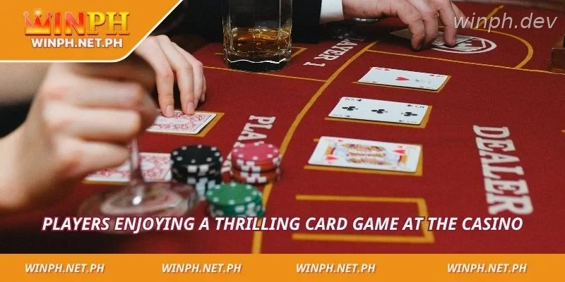 Players enjoying a thrilling card game at the casino